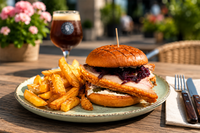 Flæskestegssandwich på Claras